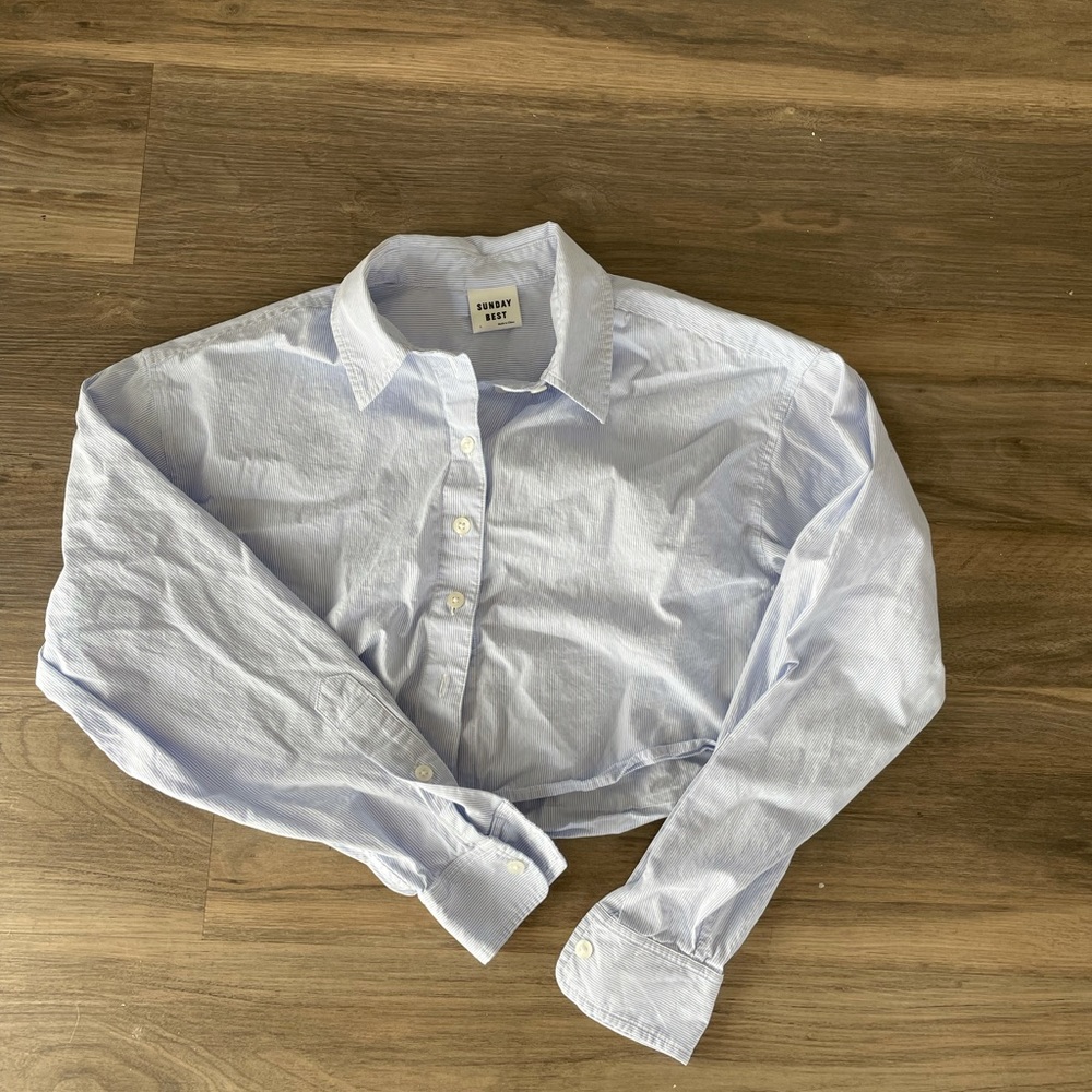 Aritzia Sunday Best cropped button down! Only worn a few times!